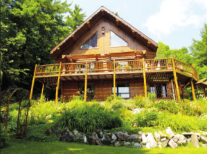 Andrew Salkeld's white pine log house