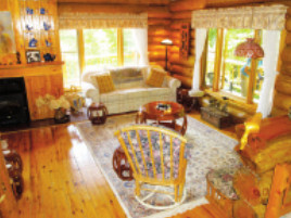 Andrew Salkeld's white pine log house