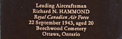 Chelsea Cenotaph Leading Aircraftman Richard Neiland Hammond