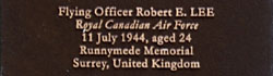Chelsea Cenotaph Flying Officer Robert Edward Lee